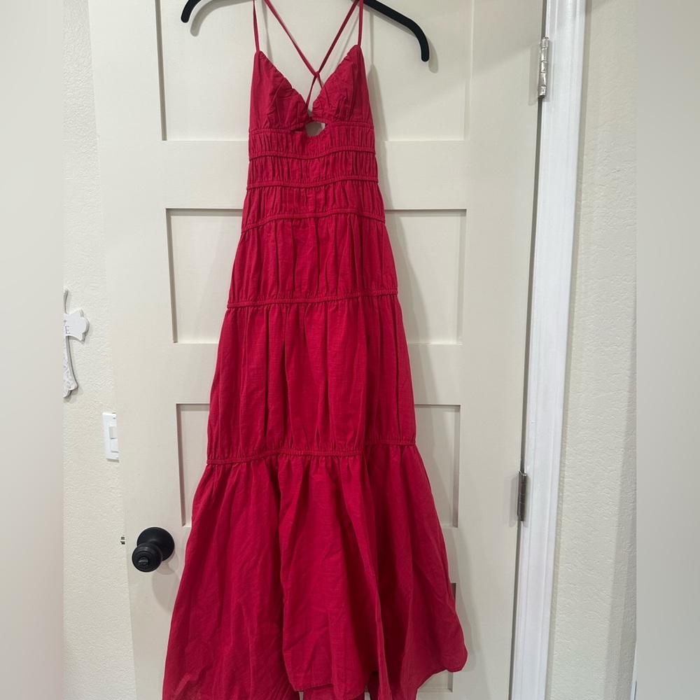 Elegant Red Maxi Dress